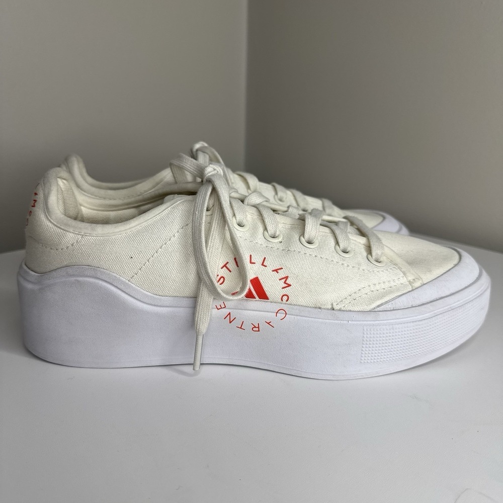 Stella McCartney x adidas Court Shoe Sneaker Cloud White Active Red 9‎ Women's